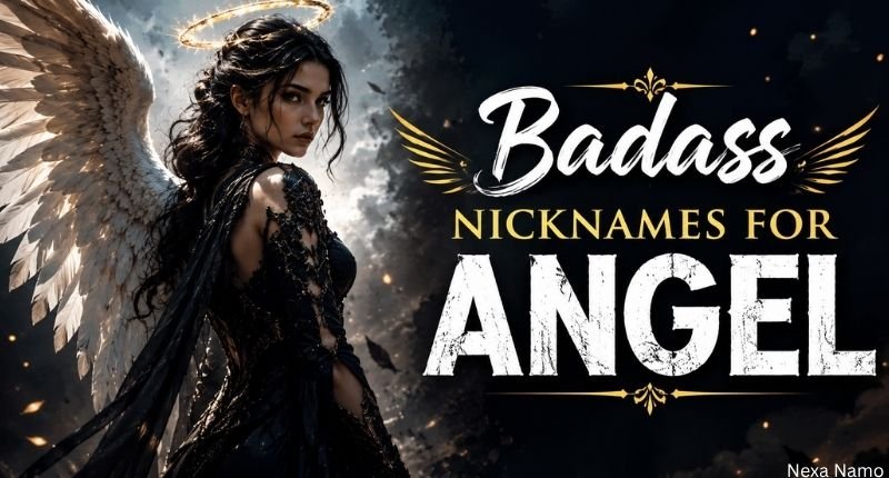 Badass Nicknames for Angel with a dark fantasy angel design
