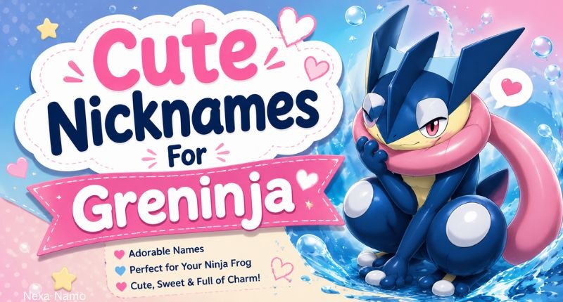 Cute Nicknames For Greninja with an adorable Greninja design