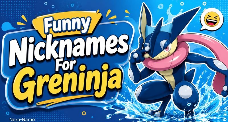 Funny Nicknames For Greninja with a playful Greninja.