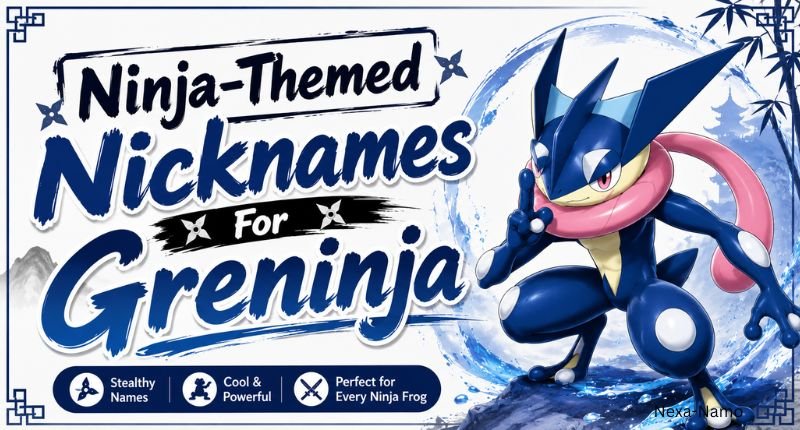 Ninja-Themed Nicknames For Greninja with ninja-inspired design