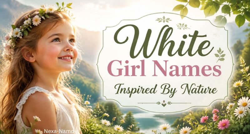 White girl names inspired by nature with an elegant natural theme.