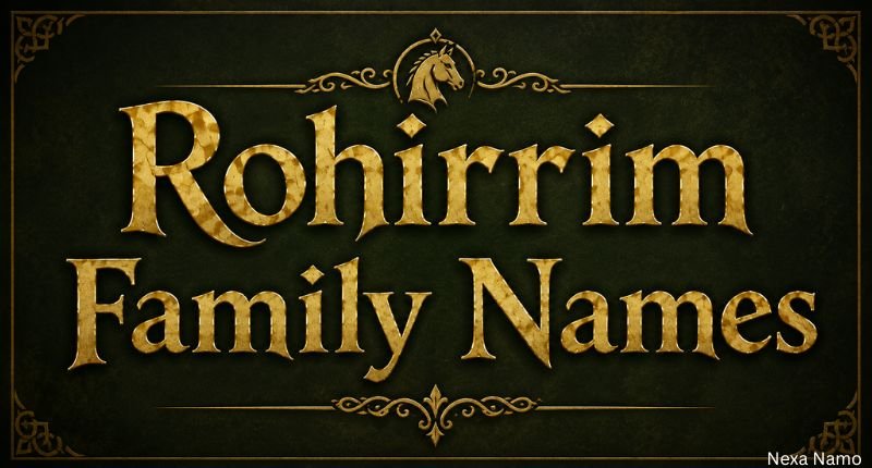 Rohirrim family names inspired by Rohan clans and royal lineages